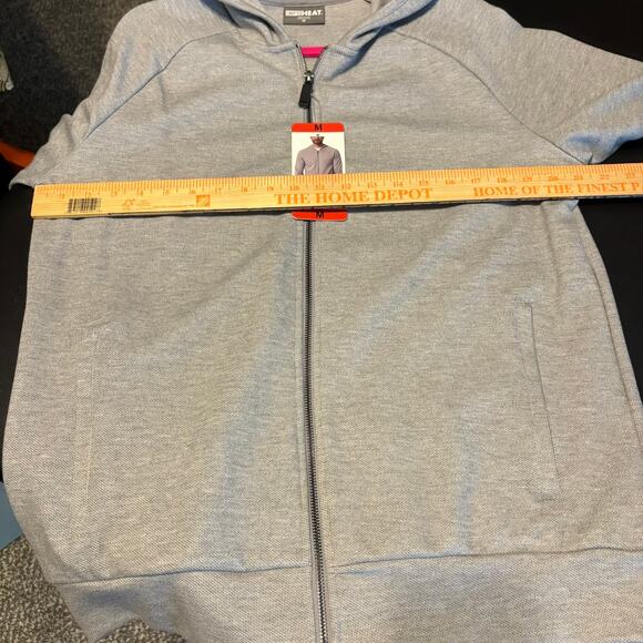 NWT 32 Degrees Heat Men's Size Medium M Full Zip Hooded Jacket Gray - Picture 4 of 6